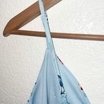 Charlotte Russe Blue Floral Bow Tank Top Keyhole Front Summer Mini Dress Photo 8