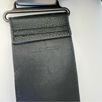 Vince  Women's Wide Black Buckle Leather Belt Photo 6