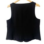 J.Crew  Black Scoop Neck Button Down Vest Double Pocket Size Large Photo 1