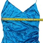 Retrofete Women's Halter Neck Rhinestone Gown Blue Size S Formal Photo 8
