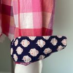 Anthropologie  Isabella Sinclair Hibiscus Tea Pink Plaid Button Down Medium Photo 4