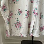 Vintage 70s Sears Perma Prest Polyester Floral Print Button Shirt L Pink Size L Photo 2