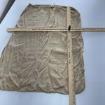 Drew Donni. Skirt Womens Medium Gold Beige Silky Satin Cinch Skirt Side Slit Photo 9