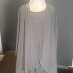 Women’s Gray Chiffon 3 Piece Mother of the Bride Formal Pant Suit Size 12 NEW Photo 1
