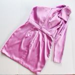 Mac Duggal Ieena Satin One-Sleeve Minidress Orchid Photo 8