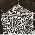 Nwt Kik dress swirl halter size small black white Cut Out Back Bodycon neck tie Photo 5