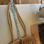 MW Tan Natural Fiber Straw Fringe Raffa Crochet Square Tote Shoulder Bag Photo 10