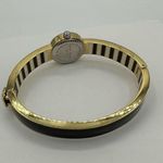 Henri Bendel Miss Bendel Black Gold Enamel Stripe Watch Bangle Quiet Luxury Photo 3
