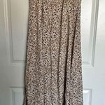 AFRM x NORDSTROM | Brown Cream Nudes Neutrals Open Back Flutter Sleeve Maxi | XL Photo 6