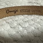 Women’s Vintage Omega Ivory Leather Belt 35” waist 16/18 XL Photo 1