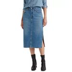 Levi's  Blue Denim Skirt Sz 30 High Rise Photo 5