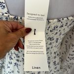 House of Harlow 1960 Linen Floral Smocked Midi Dress White Size M Photo 8