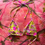 frankie's bikinis frankie’s bikinis floral print multicolor flower triangl bikini top Photo 4