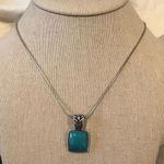 BARSE Turquoise Pendant & Sterling Silver Snake Chain Necklace Photo 0