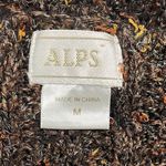 Vintage Alps Brown Marled V Neck Pullover Sweater Cableknit Long Sleeves Medium Brown Photo 4