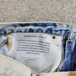 American Eagle Womens Denim Shorts 31" Blue Acid Wash Distressed Bermuda Photo 11