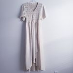 Anthropologie Roolee Ruched Bust V-Neckline Mock Wrap Midi Dress Photo 1