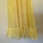 Billy J Halo Maxi Dress Lemon Yellow Polyester Ruffle Tiered Spaghetti Strap Size 6 Photo 10