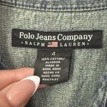 Ralph Lauren Vintage Polo Jeans  Button Down Denim Dress Size 4 Preppy Classic Photo 2
