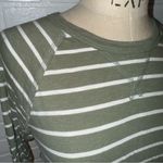 Aerie  Olive Cropped Striped Long Sleeve Tee Photo 2