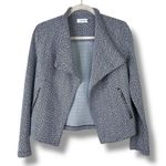 Calvin Klein Flyaway Black Multi Open Waterfall Long Sleeve Blazer Jacket Small Photo 0