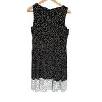 Ralph Lauren LAUREN Womens Dress Size 8 Polka Dot Fit Flare Contrast Hem Classic Photo 3