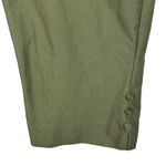 Chico's Chico’s SZ 2 (12) Capris Stretch Pull-On Hi-Rise Pockets Flat Front Olive Green Photo 2