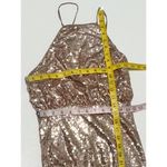 Lulus Lulu’s‎ My Muse Rose Gold Sequin Maxi Dress Gown Criss Cross Back Sleeveless XS Photo 12