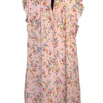 MELLODAY Nordstrom Pink Floral BABYDOLL Dress lined chiffon NWT xs pockets Photo 2