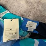 A New Day  Womens XS Navy Floral Print Short Sleeve‎ Shift Dress Button Back NWT Photo 4