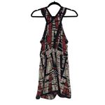 BCBGMAXAZRIA  Womens Abstract Chevron Print Sleeveless Halter Style Romper Size S Photo 1