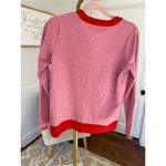 Candace Cameron Bure Colorblock Cardigan Preppy Parisian Red Pink Classic Bougie Size XXS Photo 1