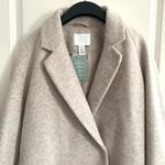H&M  Double Breasted Long Coat in Beige Photo 1