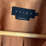 hatch maternity satin button down long sleeve shirt Orange Size undefined Photo 5