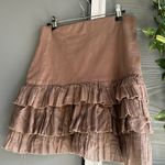 Free People Maura One Ruffle Skirt Espresso Photo 7
