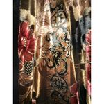 R&M Richards Top Women 8P Black Gold Red Metallic Velvet Burnout Cardigan Formal Photo 7