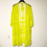 Lane Bryant  Plus Size 14/16 Neon Classic Open-Front Embroidered Mesh Overpiece Photo 4