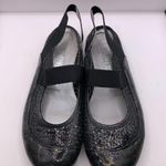 Hispanitas Mary Jane Shoes Women US10.5 Black Leather Slingback Elastic Casual Size 10.5 Photo 1