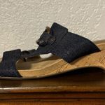 Anne Klein  Jean and Tan Wedge Sandals Photo 3