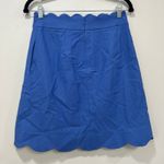 J. McLaughlin  Cameron Skirt 4‎ NWT $158 Scalloped Solid Vista Blue Solid Knee Photo 2