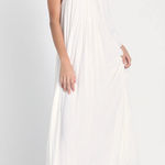 Lulus  White Backless Maxi Dress Photo 0
