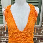 For Love & Lemons Bright Orange Jamie Lace Dress Photo 4