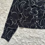 Madewell  Top Lusterweave V-Neck Button-Front Shirt Long Sleeve True Black M Photo 7