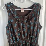 Mossimo Supply Co. Brown Floral Dress Size L Photo 2