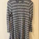 Lou & grey ** Women’s Blue & White Stripe Long-Sleeve Short Casual Dress Small** Photo 0
