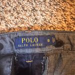 Polo Ralph Lauren Wide Leg Jeans Dark Wash Denim Cuffed Hem Women's Size 8 Blue Photo 1