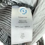 Coldwater Creek 100% Linen Gray White Pinstriped Wide Leg Cropped Pants Size XL Photo 5