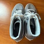 Vans Sk8 Hi-Top Canvas Grey White Sneaker Lace Up Skater Shoe W8.5 Photo 6