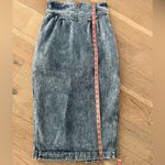 Vintage Zena USA High Waist Denim Skirt Acid Wash 80s Pencil Midi XS Photo 4