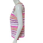Lands' End Striped Sleeveless Women's Tankini Top (12) Pink Photo 2